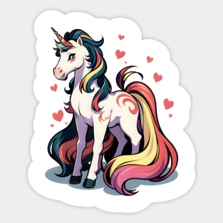 Unicorn Rainbow 12 Sticker